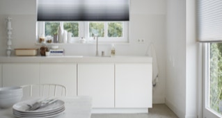 plisségordijn keuken modern