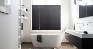 plisségordijn badkamer