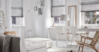 plisségordijn grijs