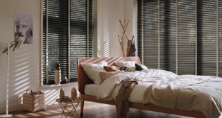 Houten jaloezie slaapkamer